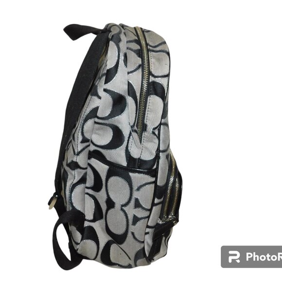 Coach Daisy Outline Signature Metallic Backpack - Picture 10 of 15